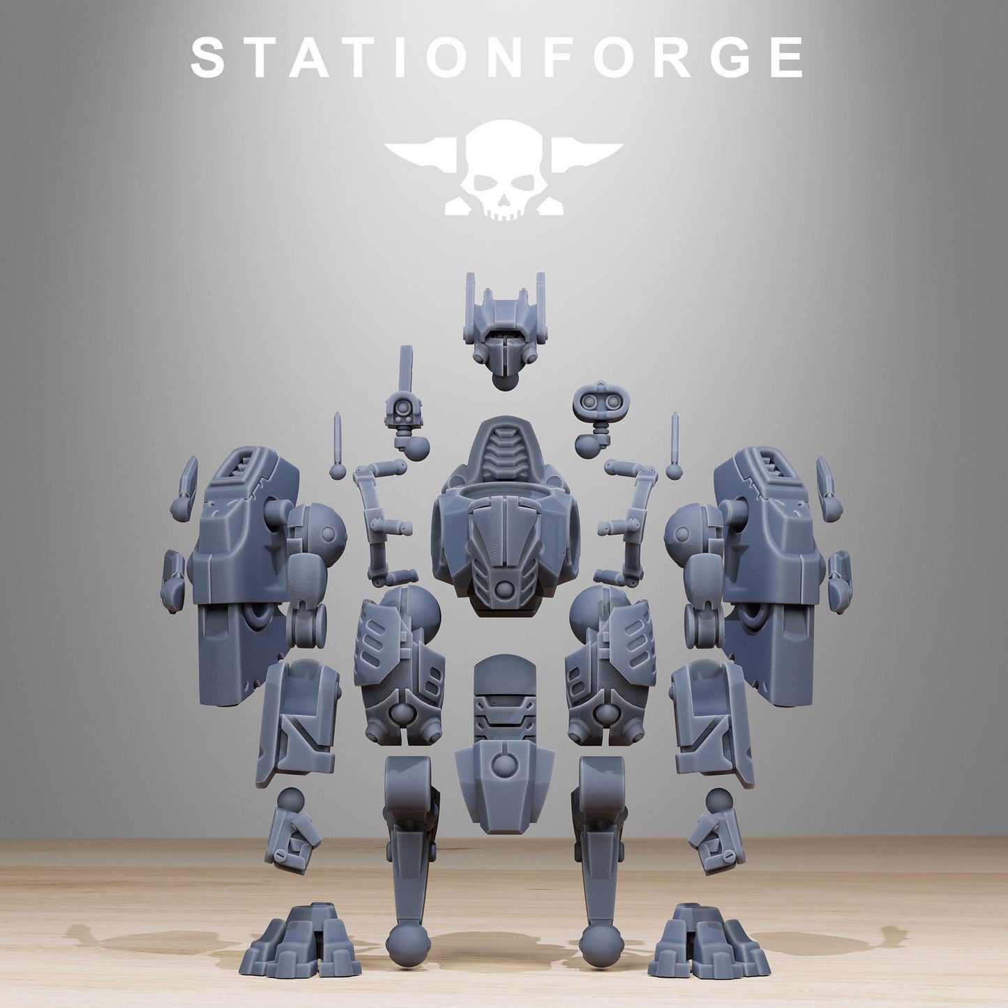 Tarion Elder Mech Mk1, Communitarian Alien Infantry, Sci-Fi Wargames Miniatures by STATIONFORGE