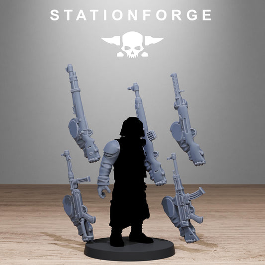GrimGuard German Weapons Pack, Death Korps Bitz, Sci-Fi Wargames Miniatures by STATIONFORGE