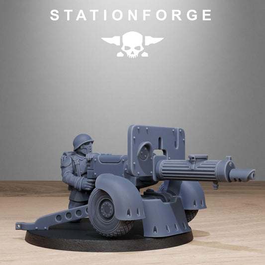 FreeGuard Light Machine Gun, Heavy Weapons Team, Imperial Guard Miniatures by STATIONFORGE