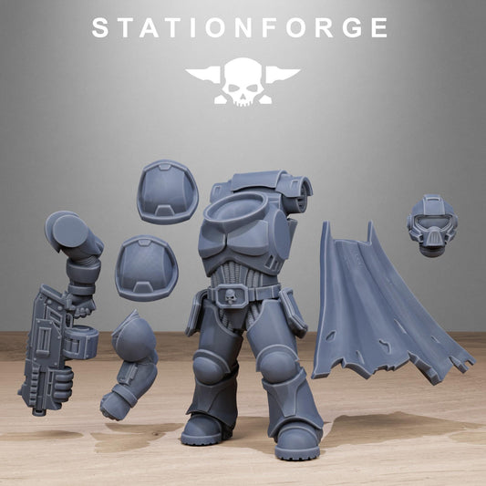 Socratis Brutes, Modular Sci-Fi Marine warriors by STATIONFORGE, Grimdark Wargames Proxy