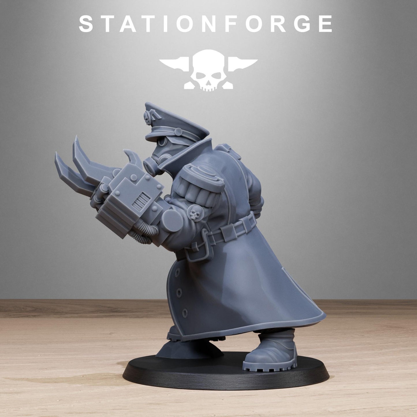 FreeGuard Mutant Officer, Death Korps Proxy, Sci-Fi Wargames Miniatures by STATIONFORGE