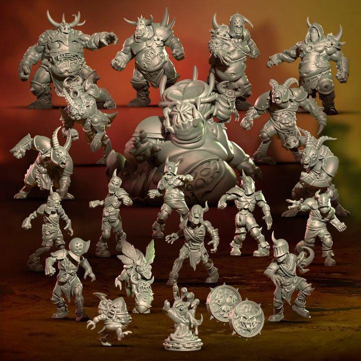 Swarm of Decay Full team by Punga Miniatures - Wargame Scale 3D Printed Miniature