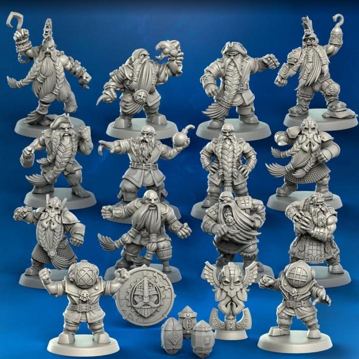 Stern Buoys by Punga Miniatures - Wargame Scale 3D Printed Miniature - Basic Team