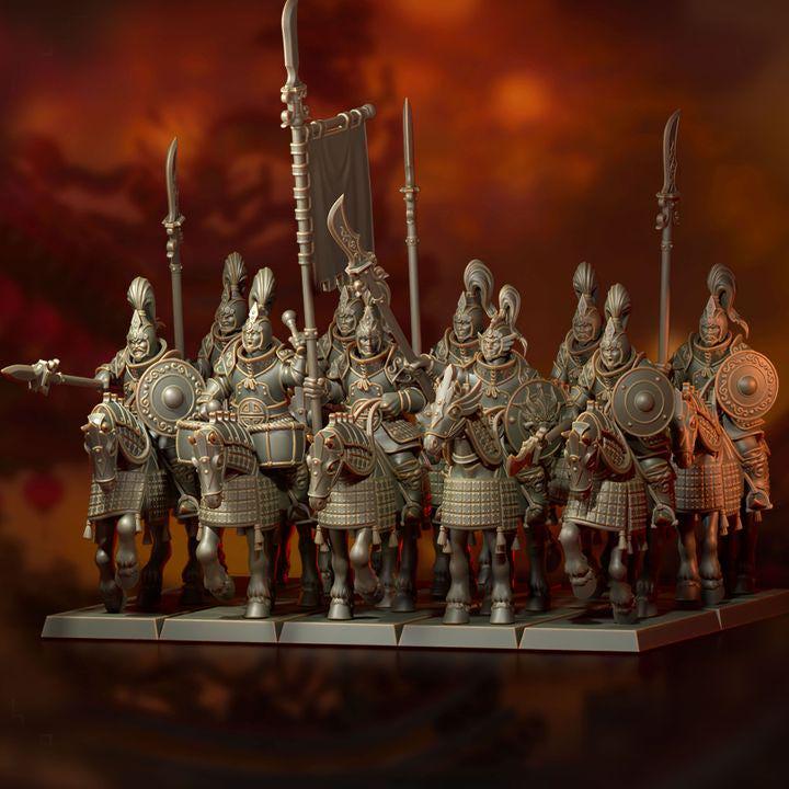 Emerald Cavalry by Punga Miniatures - Wargame Scale 3D Printed Miniature