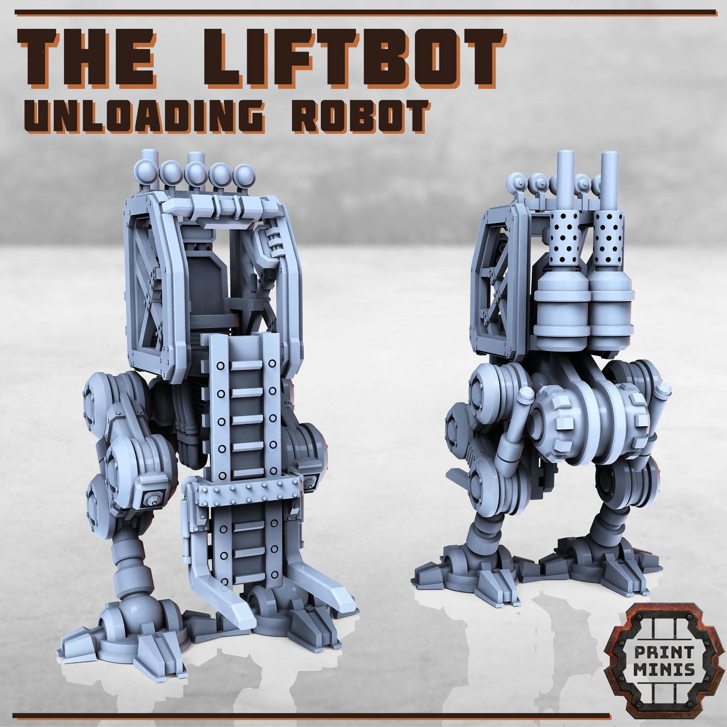 Liftbot - Unloading Robot - Sci-Fi Grimdark Civilians by Print Minis