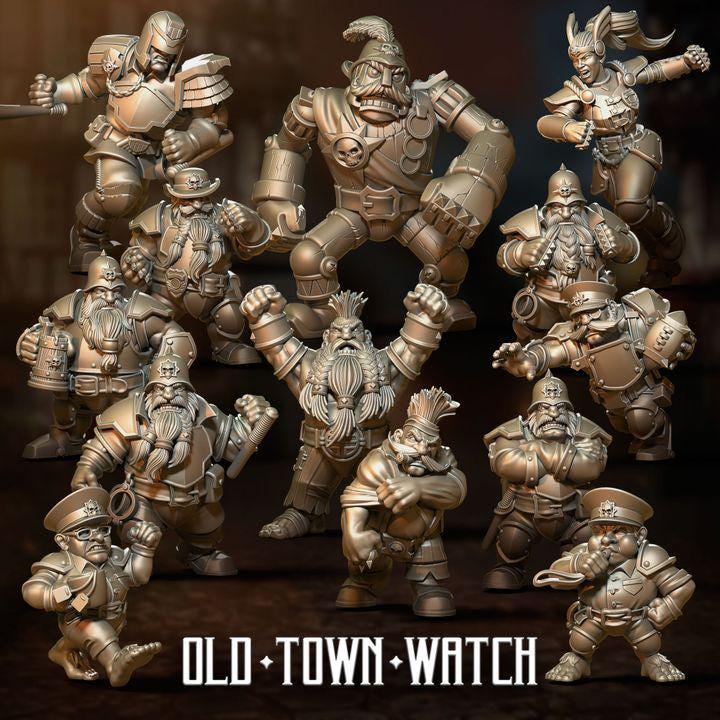 Old Town Watch by Punga Miniatures - Wargame Scale 3D Printed Miniature - Expansion Pack