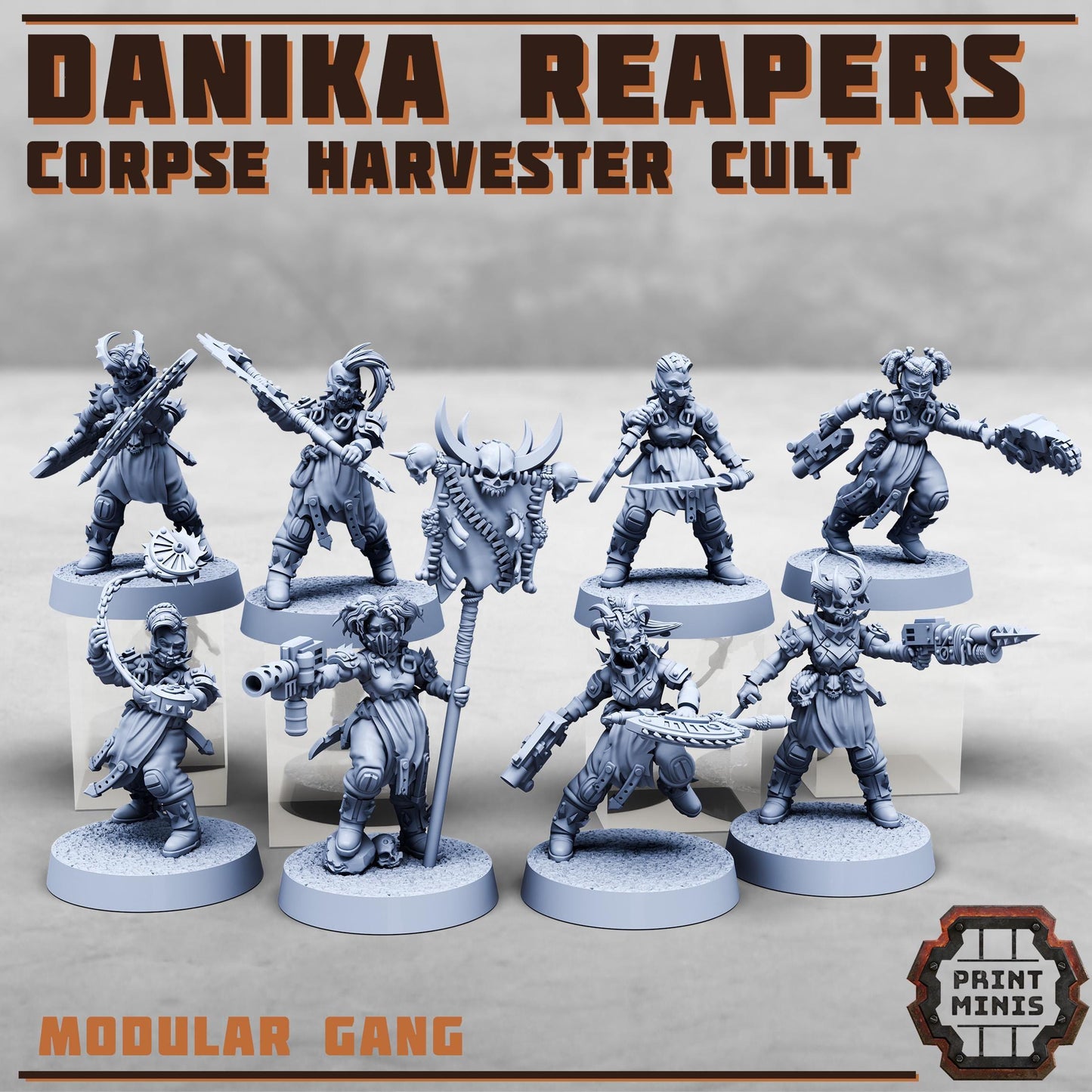 Danika Reapers - Corpse Harvester Cult - Sci-Fi Grimdark Gang by Print Minis