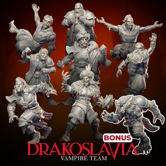 Drakoslavia Vampire Team by Punga Miniatures - Wargame Scale 3D Printed Miniature - Part 2