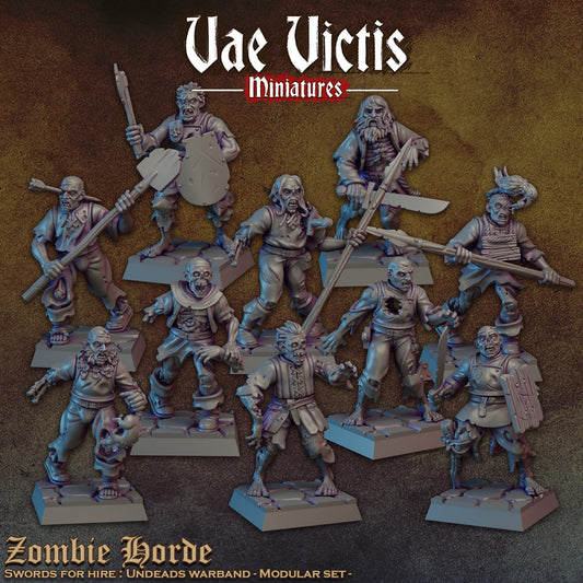 Zombie Horde Miniatures, Undead Wargame RPG Figures by Vae Victis