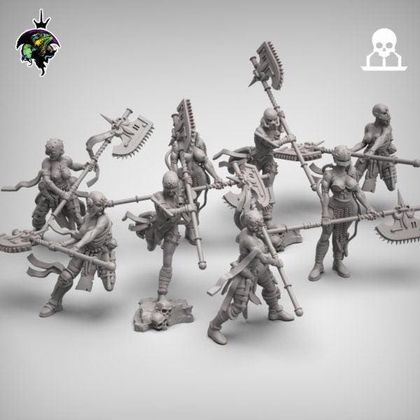 Choppy Zealots, Female Executioner Miniatures by Reptilian Overlords, Inquisition infantry regiment