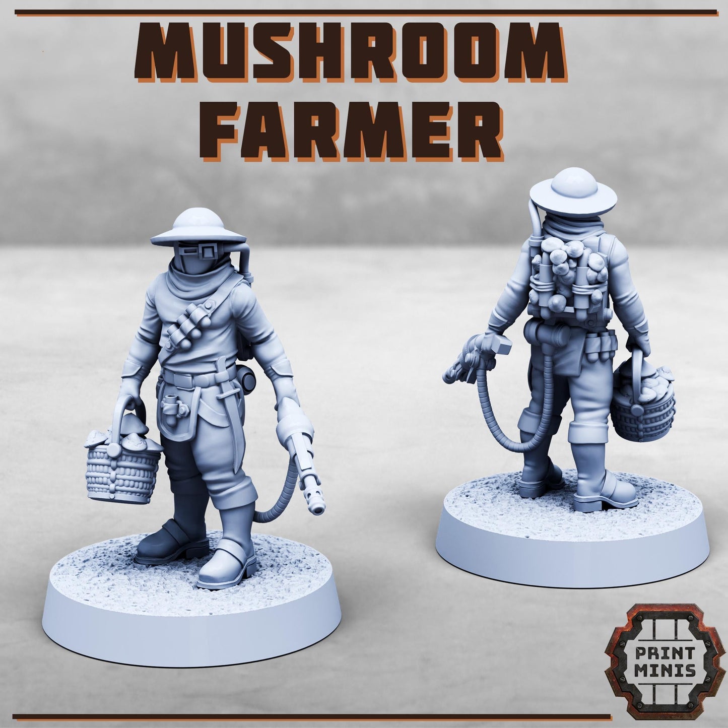 Mushroom Farmer - Sci-Fi Grimdark Civilian by Print Minis