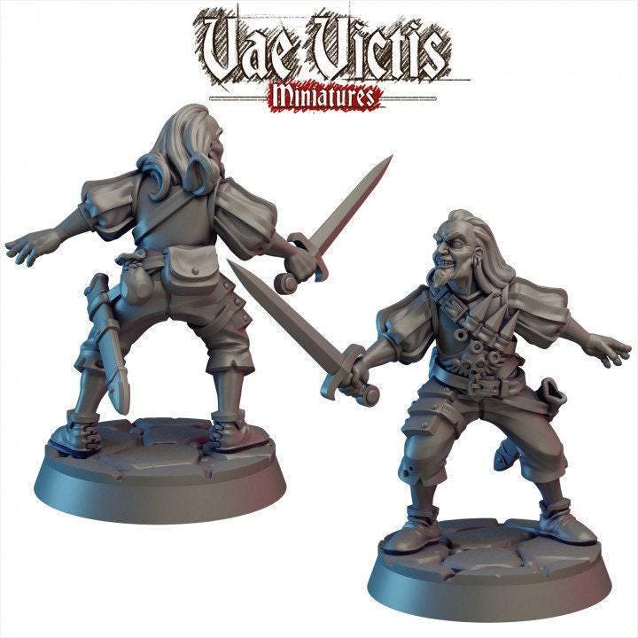 Landsknecht Warband , Assembled Empire Mercenaries Fantasy Miniatures by Vae Victis, perfect for Fantasy Wargames and Tabletop RPGs