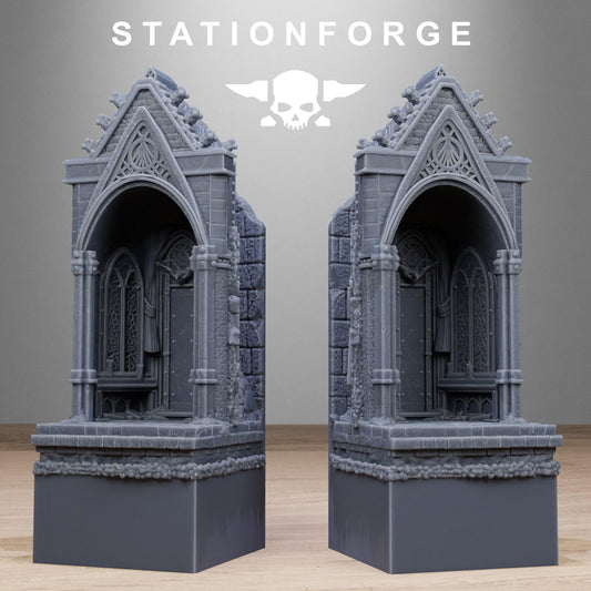 Church Diorama Stands, Sci-Fi Grimdark Terrain by STATIONFORGE