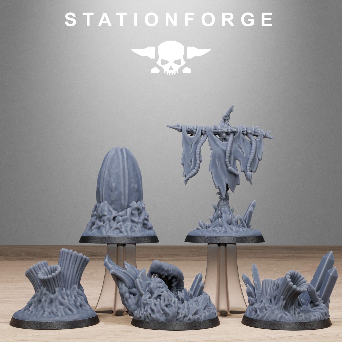 Xenarid Objective Marker, Sci-Fi Bug Alien Miniatures by Print Minis, Grimdark Wargames Proxy
