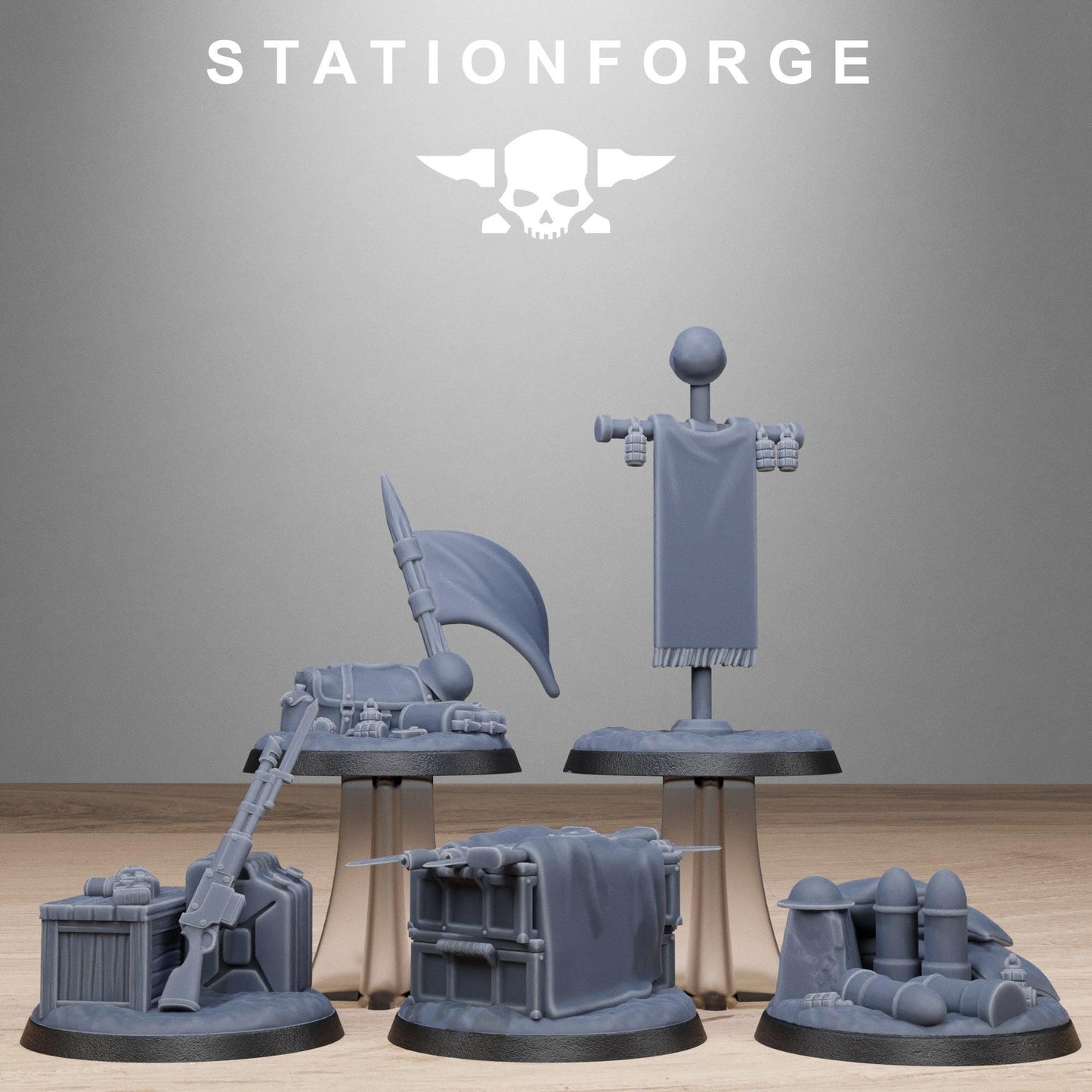 FreeGuard Objective Marker, Modular Sci-Fi Marine warriors by STATIONFORGE, Grimdark Wargames Proxy