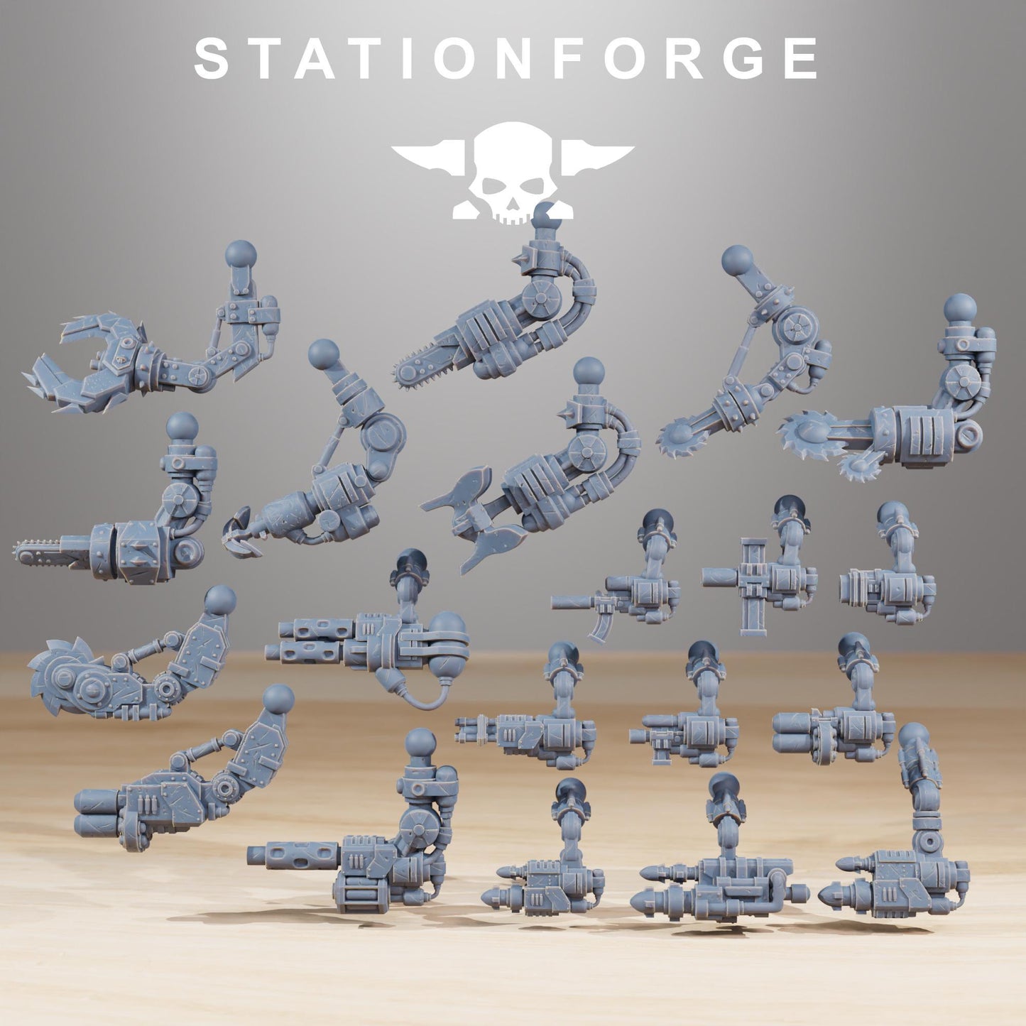 Gobs Pirate Bots, Space-Faring Orkish Menace Sculpted by STATIONFORGE, Grimdark Compatible, Sci-Fi Wargame Scale