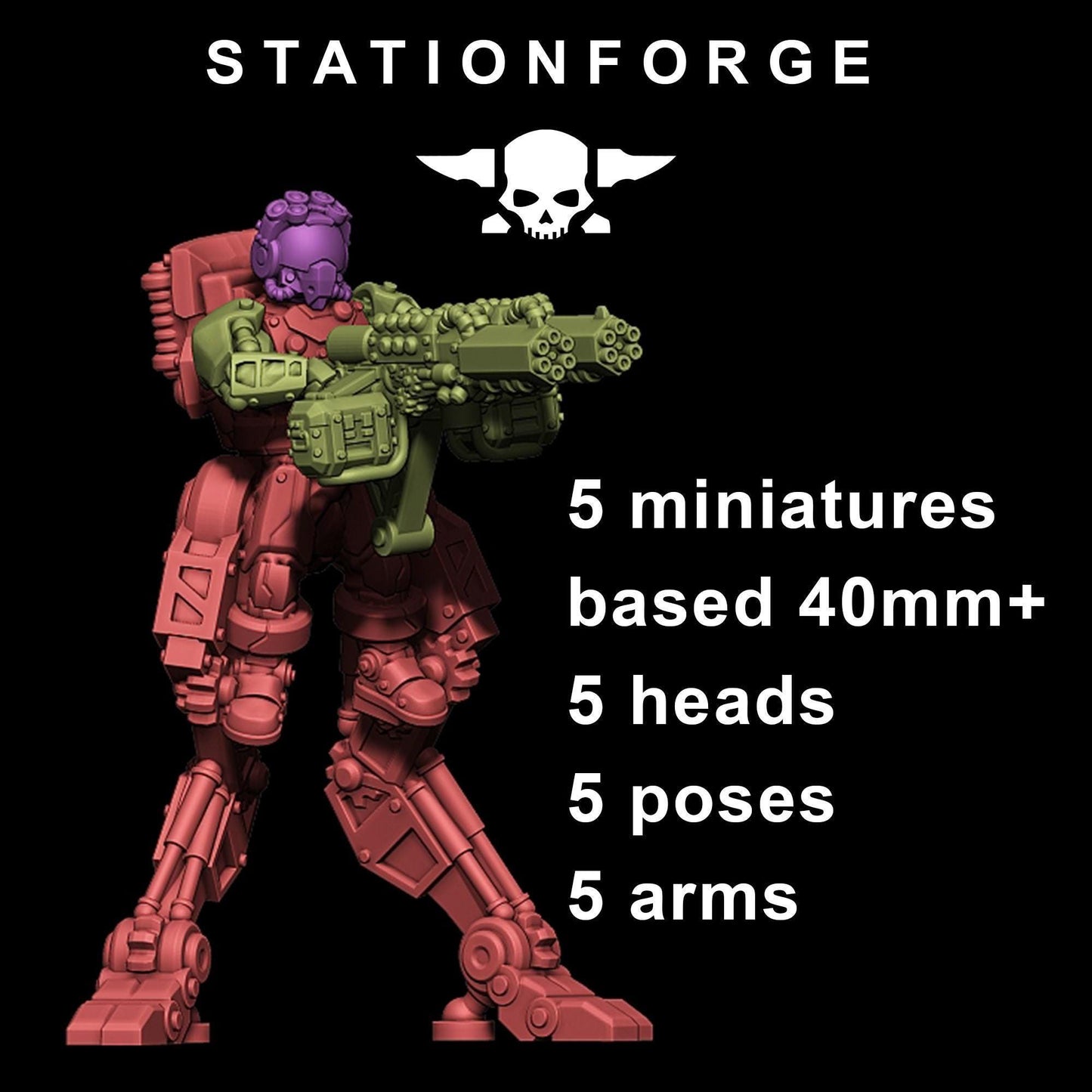 Scavenger Wayfarer 2, Sci-Fi Miniatures, Techno-bots by STATIONFORGE