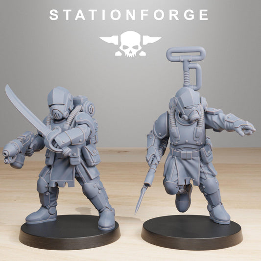 RoyalGuard Infantry 2 Modular Set Miniatures by STATIONFORGE, Imperial guard infantry regiment