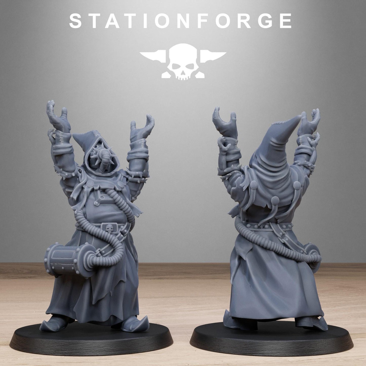 Scavenger Mystics, Chaos Worshipper Sci-Fi Wargames Miniatures by STATIONFORGE, Corrupted Imperial Guard