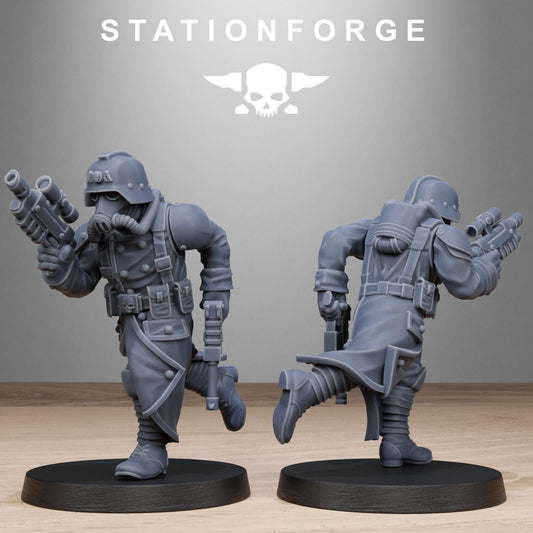 GrimGuard Shovel Trenches, Death Korps Proxy, Sci-Fi Wargames Miniatures by STATIONFORGE