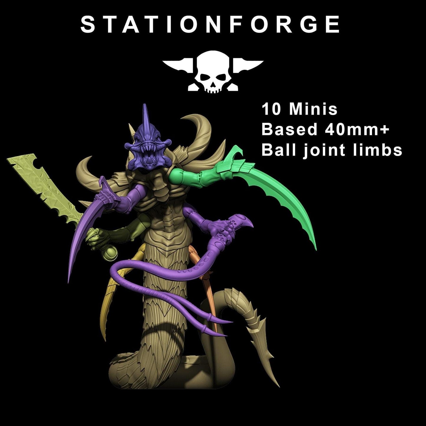 Xenarid Serpents - Xenarid Alien Bugs - Sci-Fi Grimdark Bug aliens by STATIONFORGE