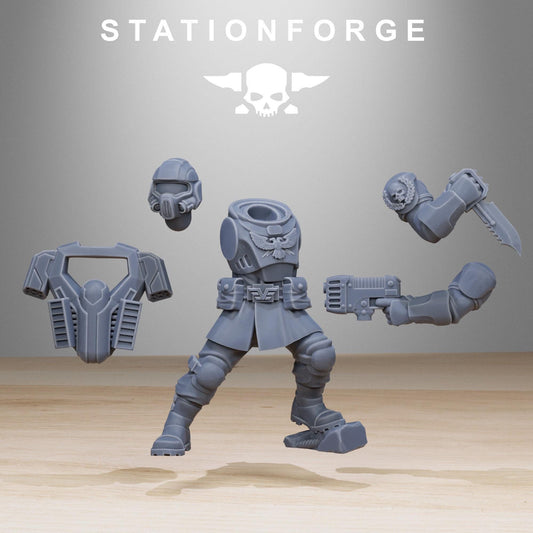 Vaskar Jump Squad, Death Korps Proxy, Sci-Fi Wargames Miniatures by STATIONFORGE