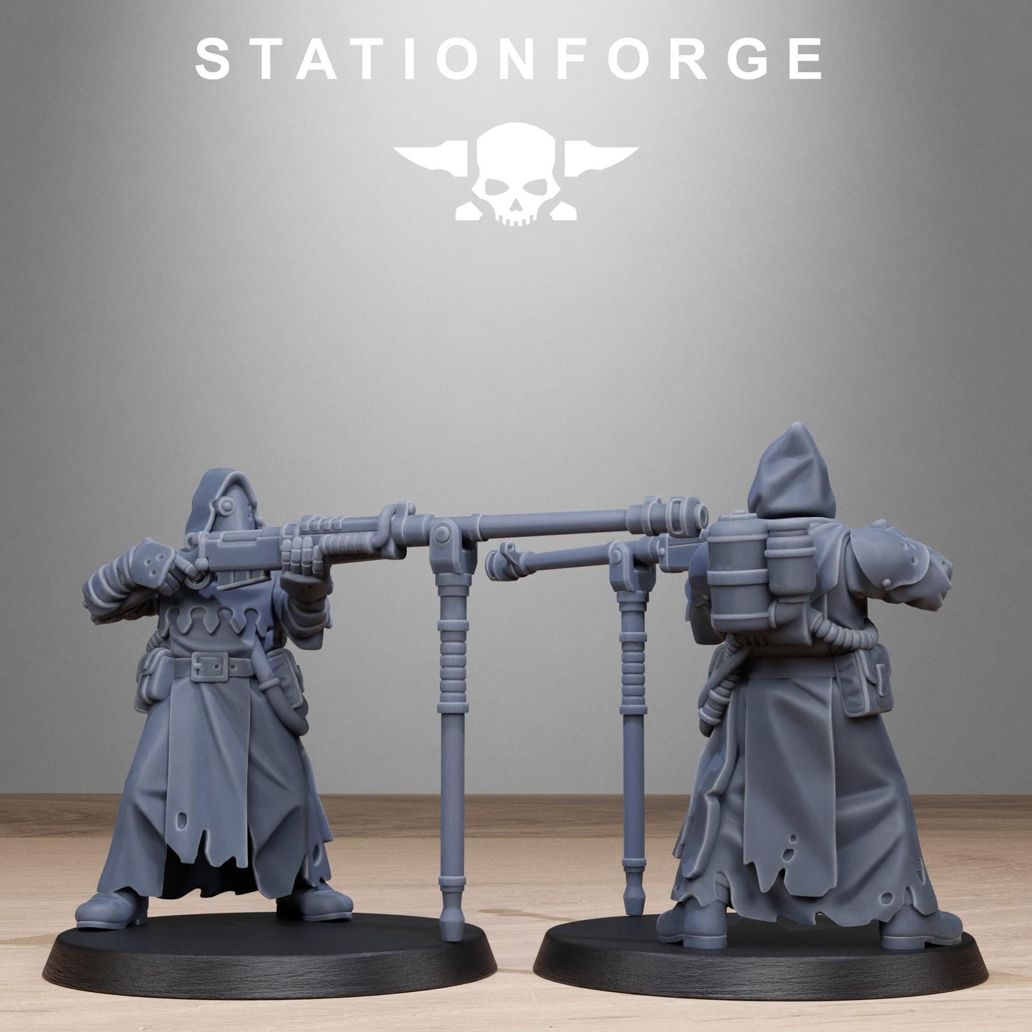 Scavenger Sanctum Infantry, modular Sci-Fi warriors by STATIONFORGE, Sci-Fi Wargames Cyber-themed Grimdark miniatures