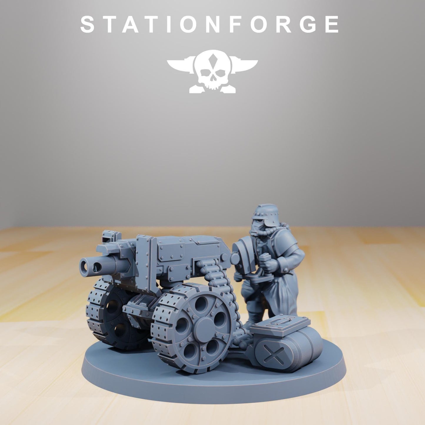 GrimGuard - Decimators, Heavy Weapons Team, Imperial Guard Miniatures by STATIONFORGE