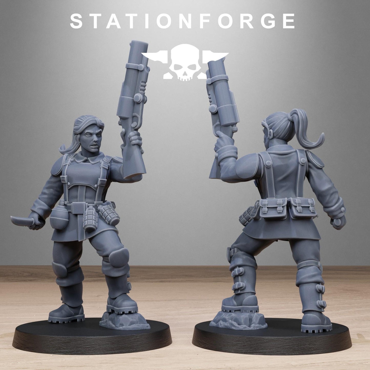 FreeGuard Sisters, Imperial Guard Proxy, Sci-Fi Wargames Miniatures by STATIONFORGE