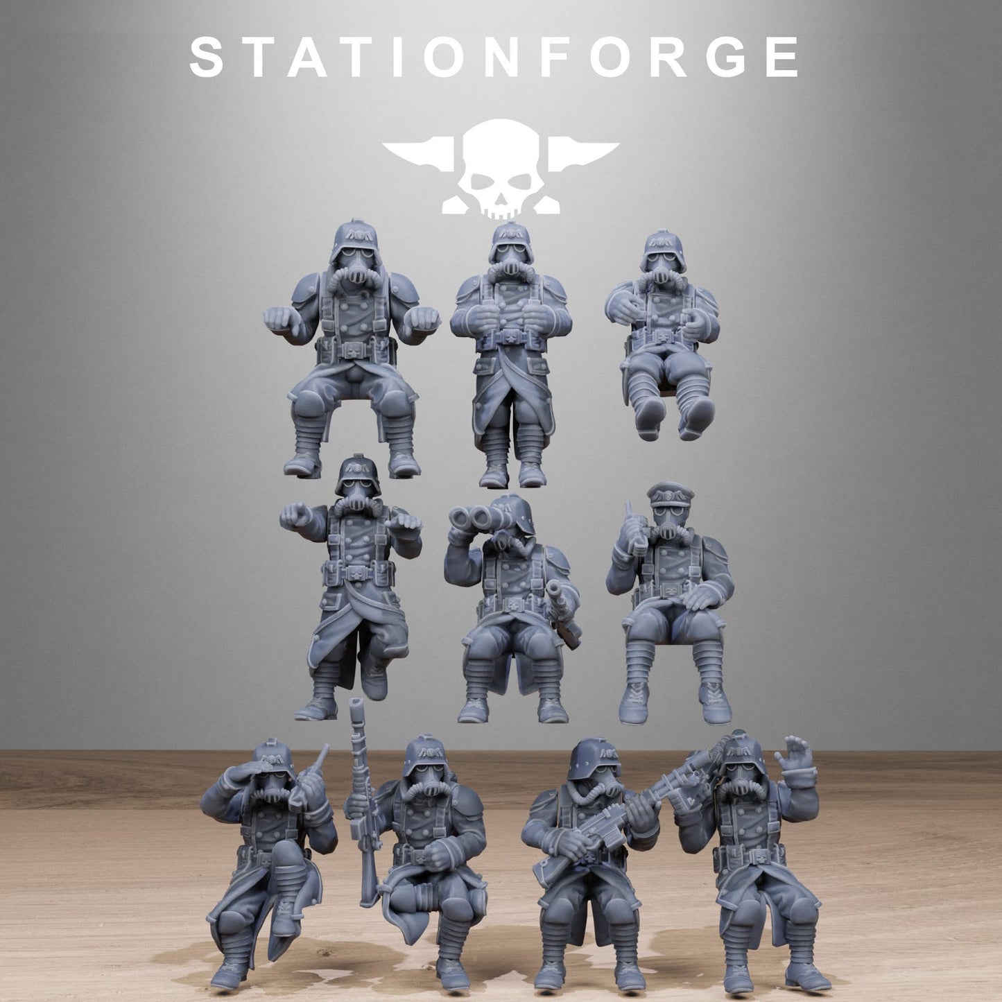 GrimGuard Sci-Fi Vehicle Miniatures, STATIONFORGE Imperial Guard Transports