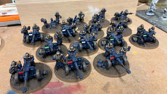 GrimGuard Battle Weapons, Heavy Weapons Team, Imperial Guard Miniatures by STATIONFORGE