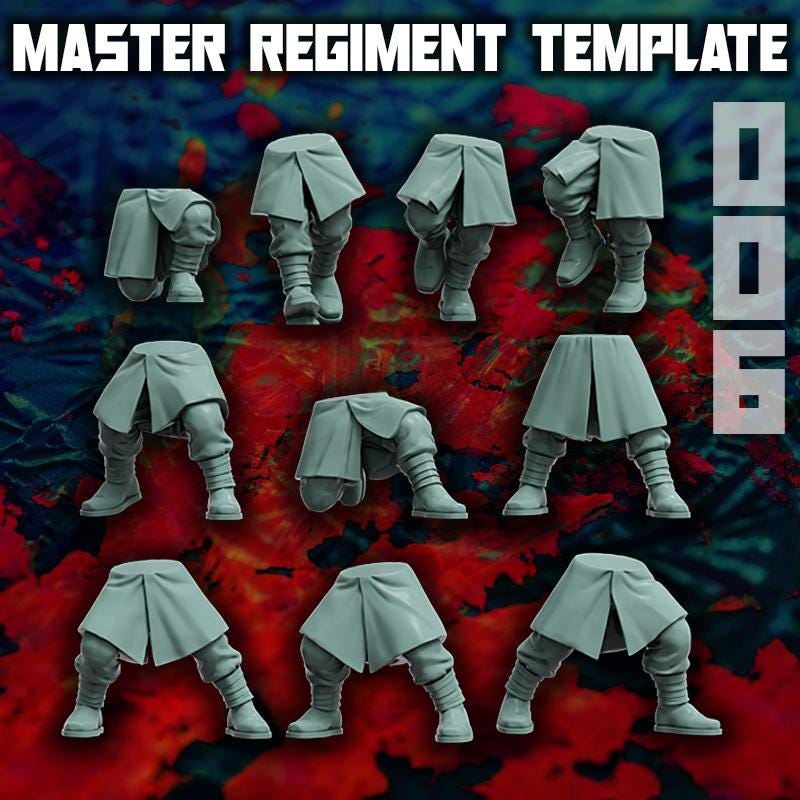 Master Regiment Template 006 Desert Reavers, Sci-Fi Wargames Miniatures by Reptilian Overlords