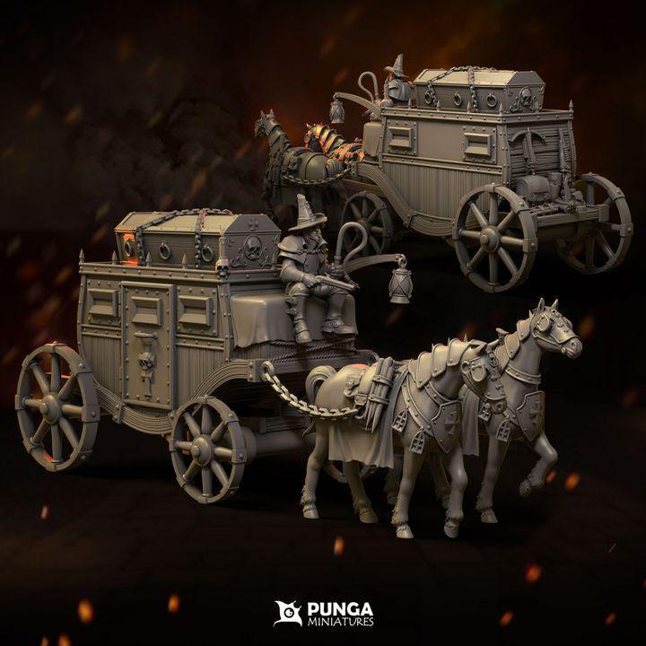 Witch Hunter Wagon by Punga Miniatures - Wargame Scale 3D Printed Miniature