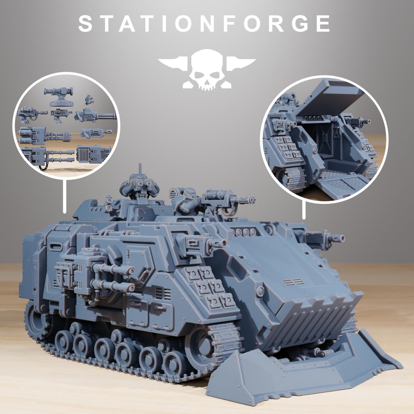 Socratis Dominator Tank - Socratis Marines - Futuristic Marine Army, Sci-Fi Space Scout Vehicle by STATIONFORGE