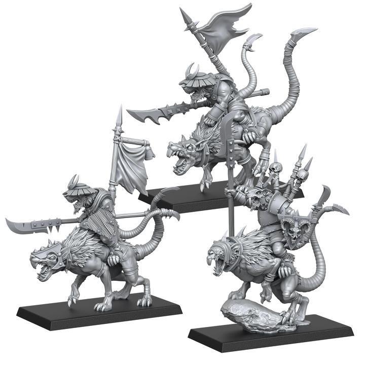 Rat Cavalery by Punga Miniatures - Wargame Scale 3D Printed Miniature