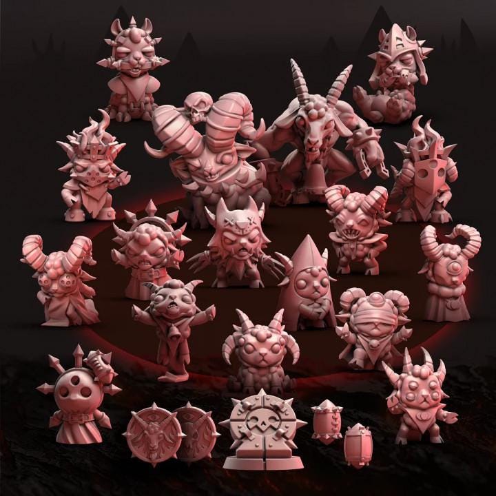 Hellfire Lambs by Punga Miniatures - Wargame Scale 3D Printed Miniature