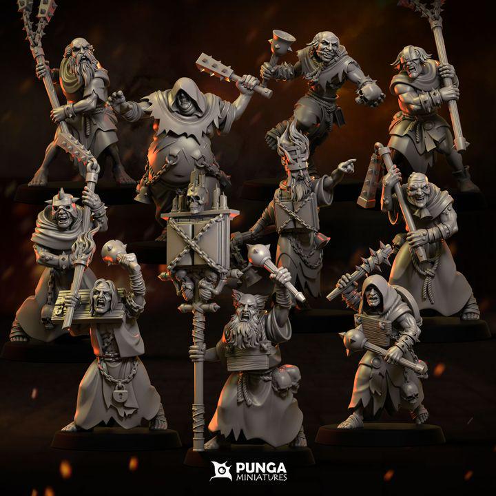 Flagelliants by Punga Miniatures - Wargame Scale 3D Printed Miniature