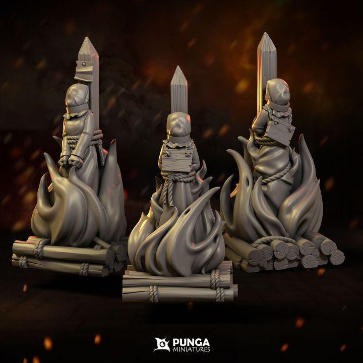 Witche's Bonfires by Punga Miniatures - Wargame Scale 3D Printed Miniature