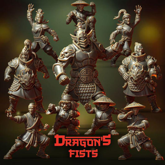 Dragon's Fists by Punga Miniatures - Wargame Scale 3D Printed Miniature - Part 1