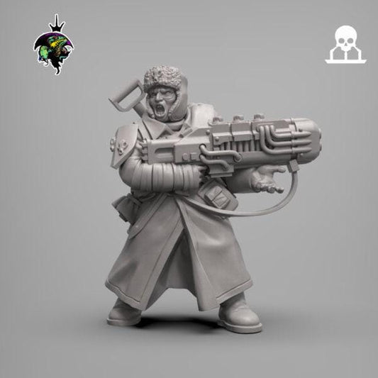 Spacenaz Specials Team , Valhalla Ice Warriors Specialist Gunners Sci-Fi Wargames Miniatures by Reptilian Overlords