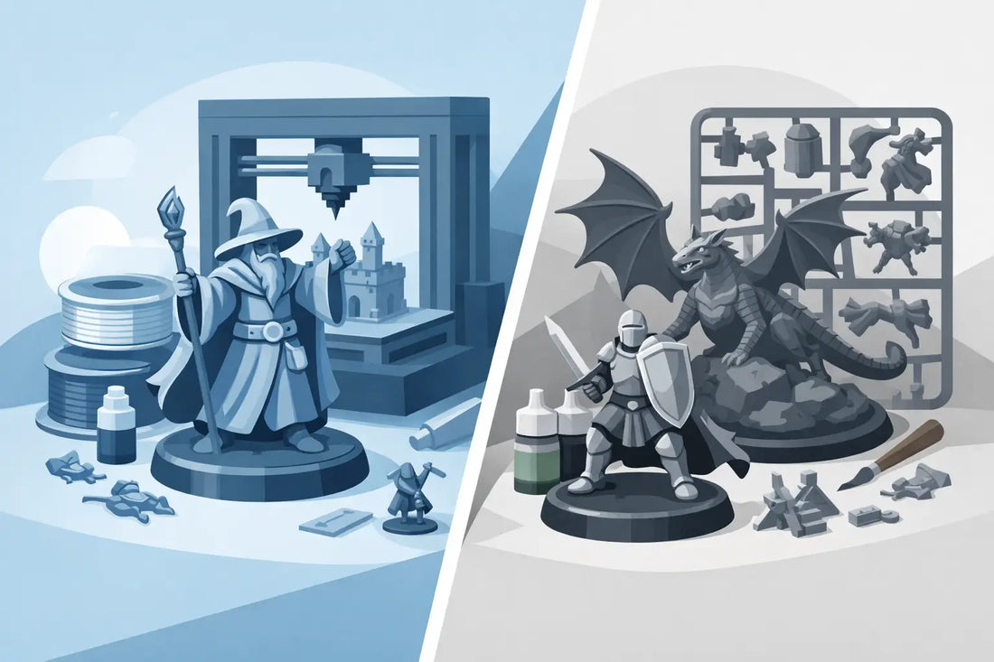3D Printed Miniatures vs Plastic