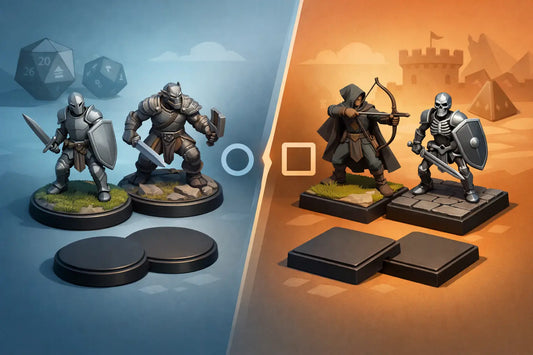 Round Bases vs Square Bases for Tabletop Games