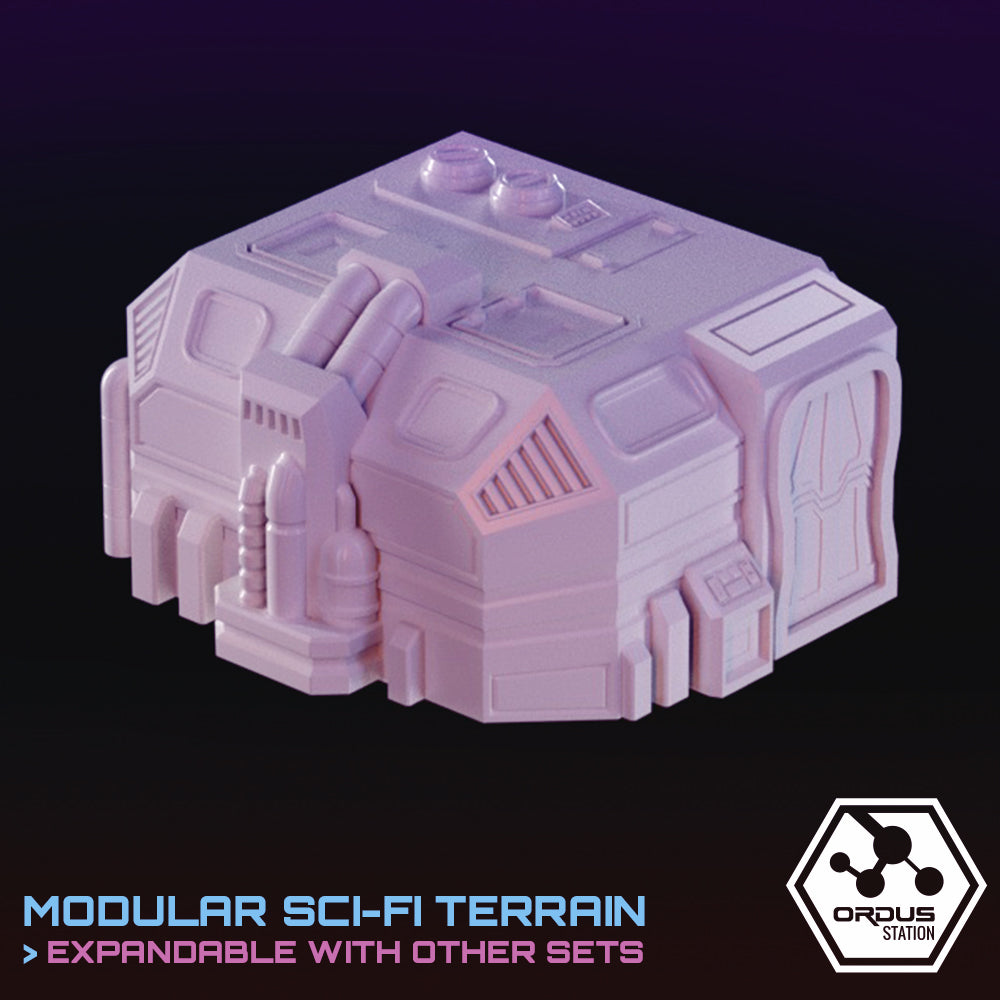 Ordus Station: Micro Hab Unit - Sci-Fi Grimdark Miniatures by Saucermen Studios, Wargame Scale 3D Printed