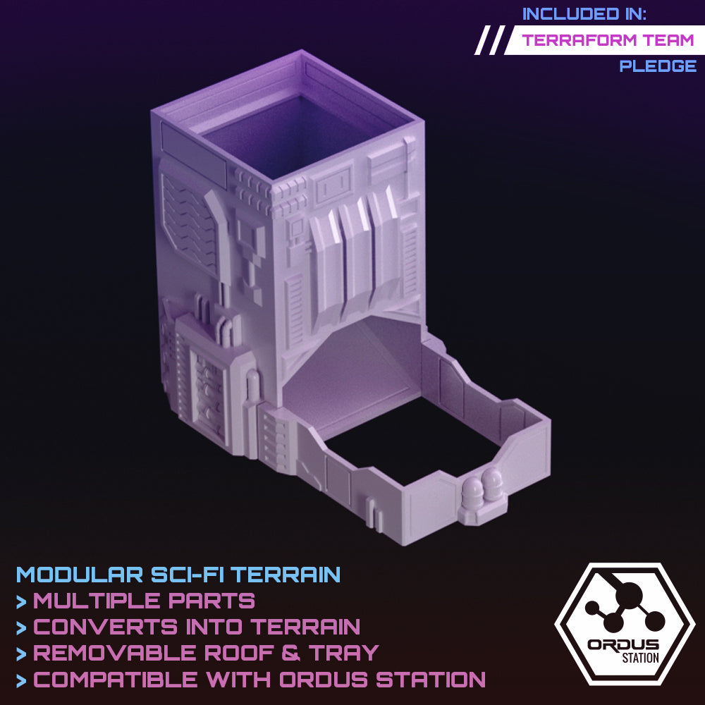 Ordus Station: Dice Tower - Sci-Fi Grimdark Miniatures by Saucermen Studios, Wargame Scale 3D Printed - photo 3