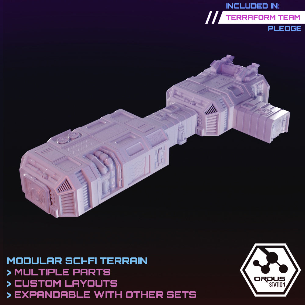 Ordus Station: Core Modules - Sci-Fi Grimdark Miniatures by Saucermen Studios, Wargame Scale 3D Printed - photo 2