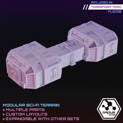 Ordus Station: Core Modules - Sci-Fi Grimdark Miniatures by Saucermen Studios, Wargame Scale 3D Printed - photo 3