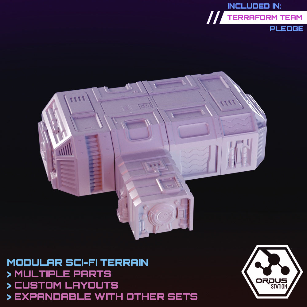 Ordus Station: Core Modules - Sci-Fi Grimdark Miniatures by Saucermen Studios, Wargame Scale 3D Printed - photo 5