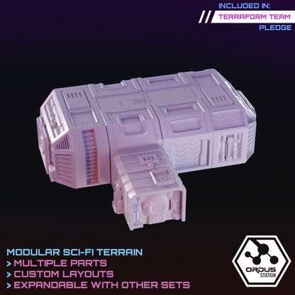 Ordus Station: Core Modules - Sci-Fi Grimdark Miniatures by Saucermen Studios, Wargame Scale 3D Printed - photo 5