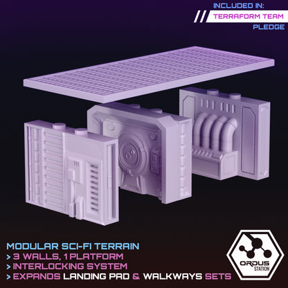 Ordus Station: Raised Platform - Sci-Fi Grimdark Miniatures by Saucermen Studios, Wargame Scale 3D Printed - photo 2