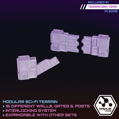 Ordus Station: Walls & Gates - Sci-Fi Grimdark Miniatures by Saucermen Studios, Wargame Scale 3D Printed - photo 5